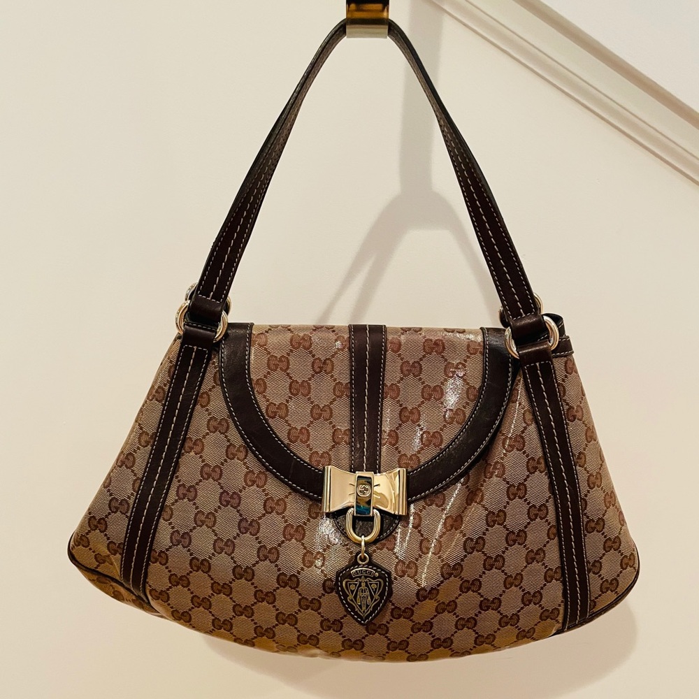 SOLD Gucci GG Guccissima Bow Purse - Picture 1 of 8